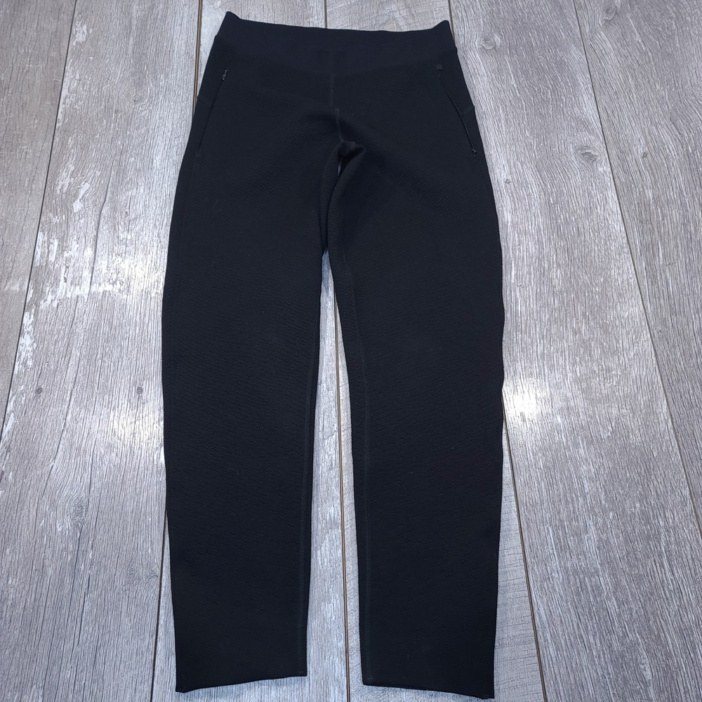 Lululemon Textured Wool Blend Knit Pants Womens 8 Black High Rise Joggers